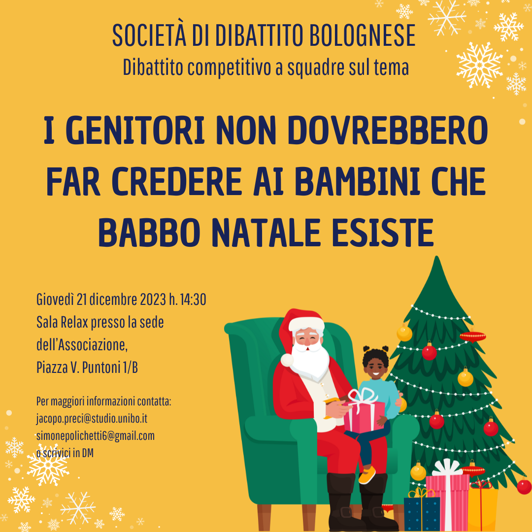 Dibattito - i genitori non dovrebbero far credere ai bambini che babbo natale esiste